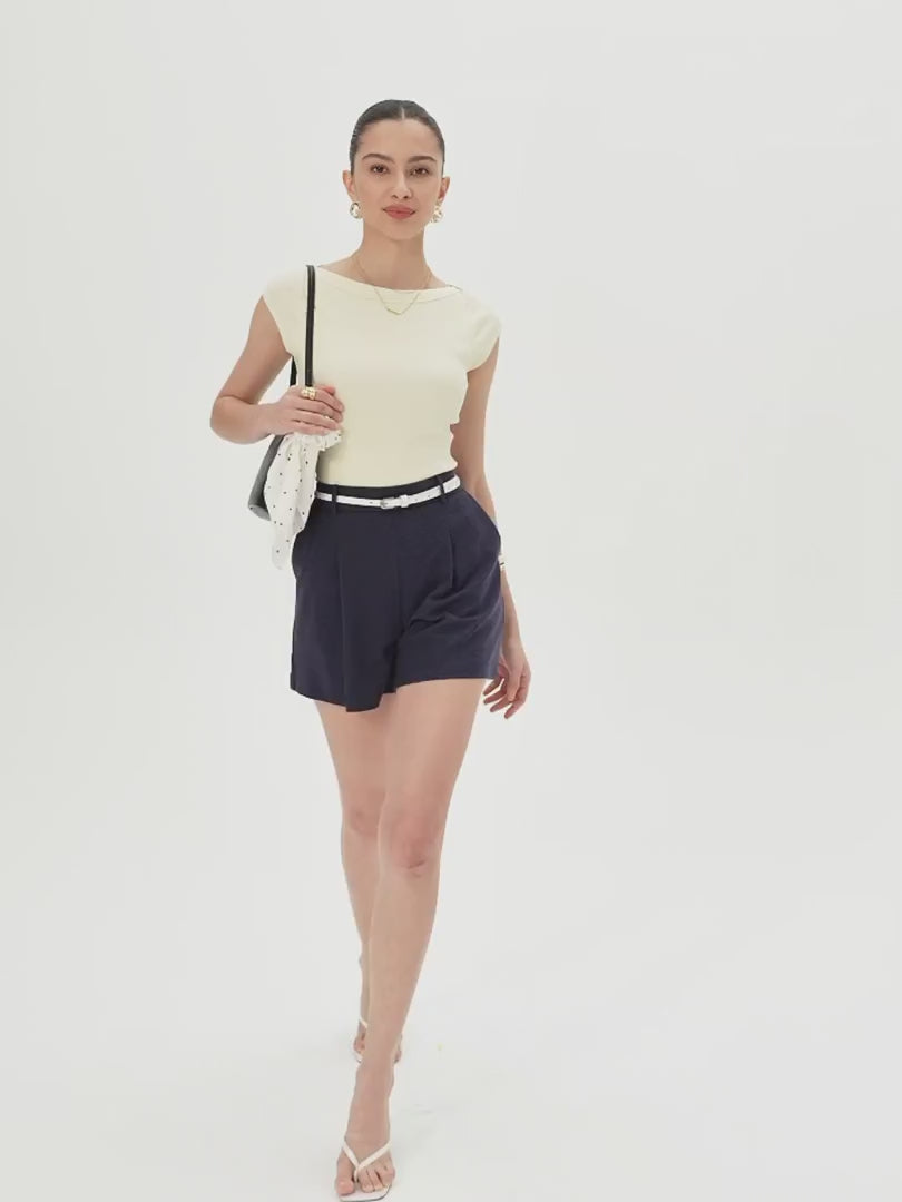 OGLmove Cotton-Linen Blend Tailored Shorts